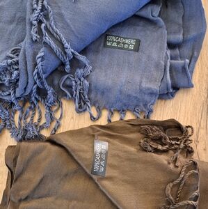 100% Cashmere  Women's Scarf Light Waight Looks like Silk 2 Peaces